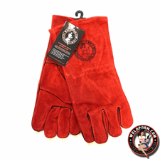 Red Welding Gloves Weldporn Standard Mig/Stick Gloves High quality leather